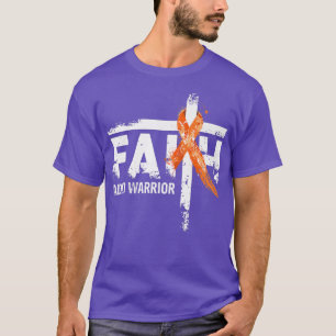 Faith ADHD Awareness Orange Ribbon Christian Cross T-Shirt