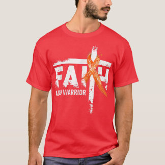 Faith ADHD Awareness Orange Ribbon Christian Cross T-Shirt