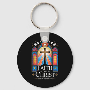 Faith Alone In Christ Cross Galatians 2_20 Key Ring
