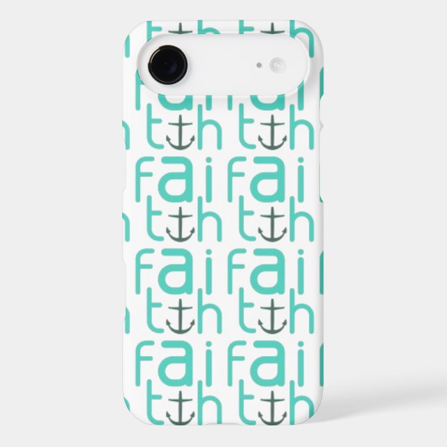 Faith Anchor Pattern iPhone 4 Case (Back)