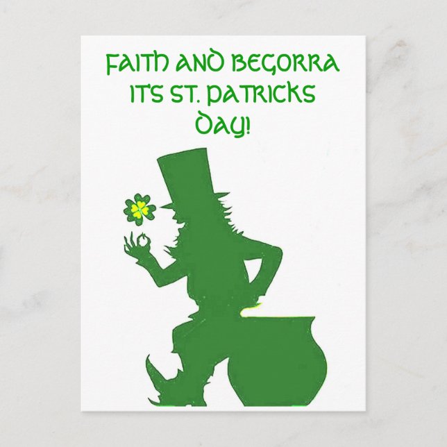 FAITH AND BEGORRA,ST.PATRICKS DAY postcard (Front)
