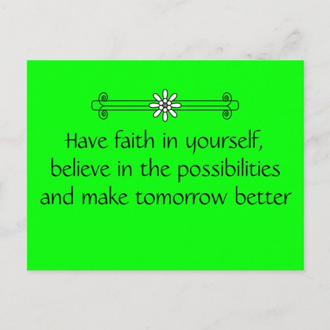 Faith and Belief Postcard (Front)