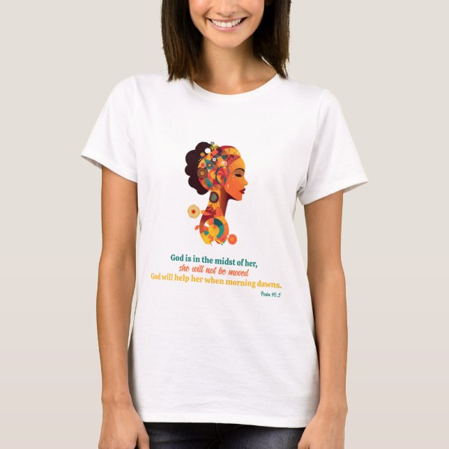 Faith and Fashion Christian Themed Woman's T-Shirt (Front)