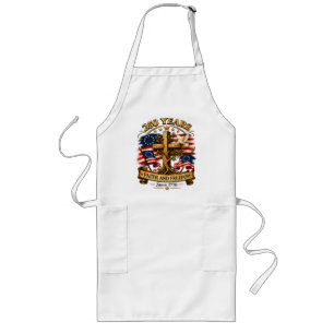 Faith and Freedom 250 Years Patriotic Cross Long Apron