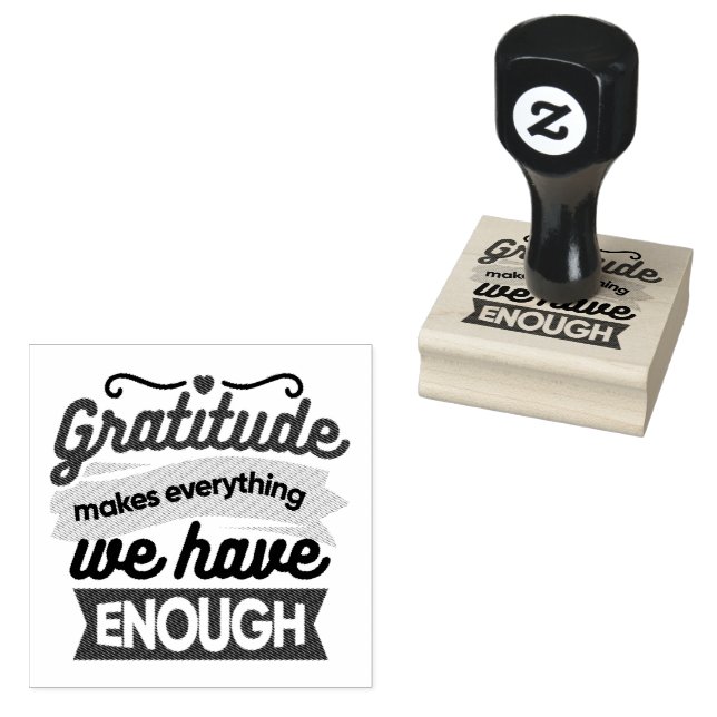 Faith and Gratitude Artwork – Uplifting Christian  Rubber Stamp (Stamped)