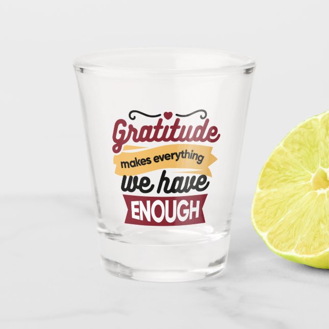 Faith and Gratitude Artwork – Uplifting Christian  Shot Glass (Front)
