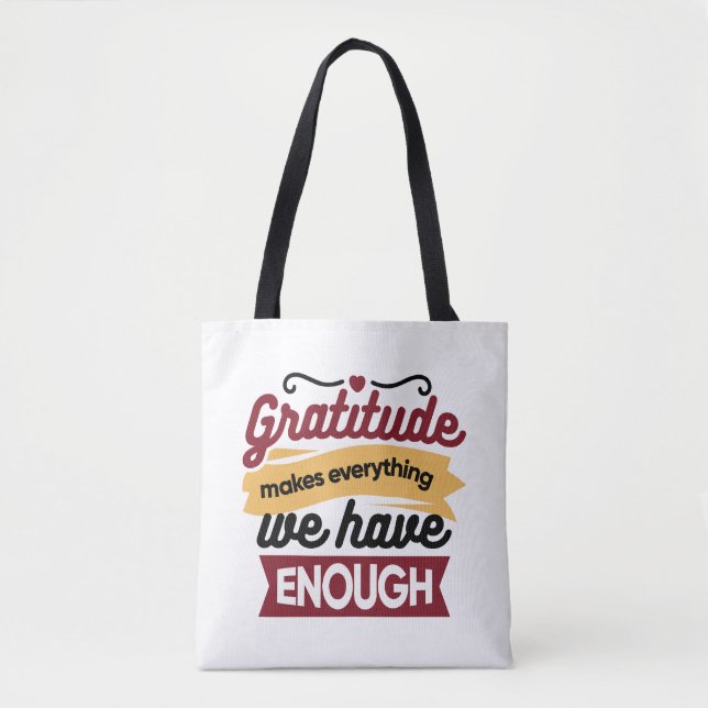 Faith and Gratitude Artwork – Uplifting Christian  Tote Bag (Front)