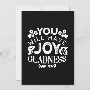 Faith and Happiness – Joy and Gladness Quotes Holiday Card