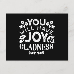 Faith and Happiness – Joy and Gladness Quotes Holiday Postcard