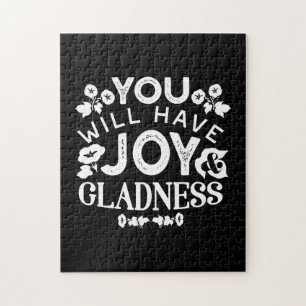 Faith and Happiness – Joy and Gladness Quotes Jigsaw Puzzle