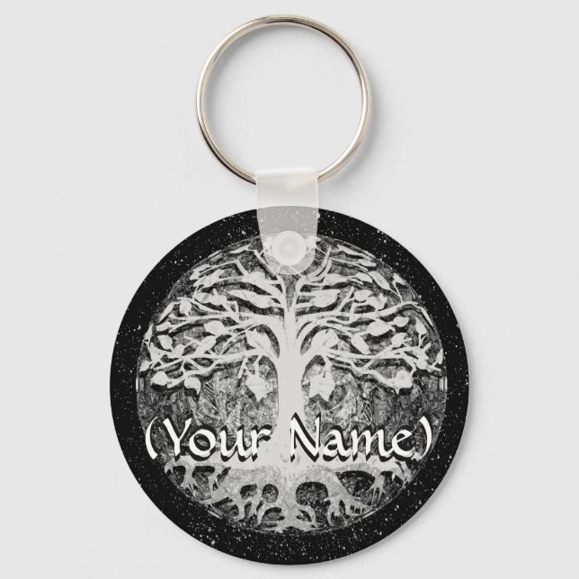 Faith and Hope Tree of Life Customise Key Ring (Front)