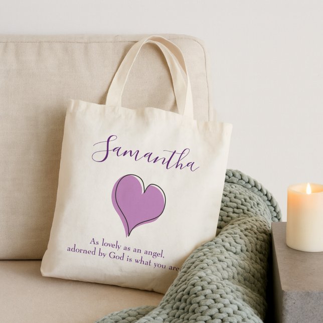 Faith and Love Christian Heart Tote Bag (Creator Uploaded)