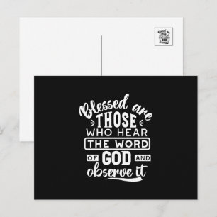 Faith and Obedience – Inspirational Scripture Holiday Postcard