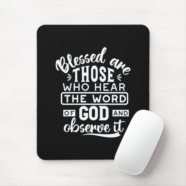 Faith and Obedience – Inspirational Scripture Mouse Mat (With Mouse)