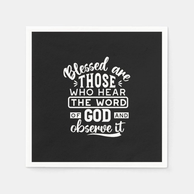 Faith and Obedience – Inspirational Scripture Napkin (Front)