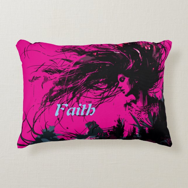 Faith Art Retro Pillow (Front)