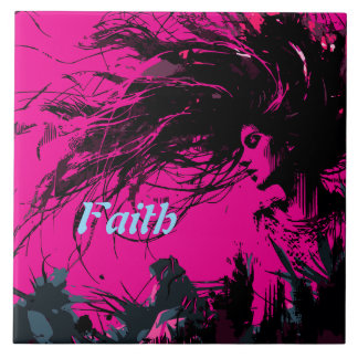 Faith Art Retro  Tile