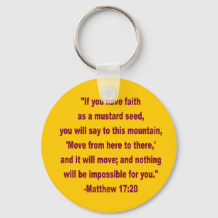 Faith as a Mustard Seed Key Ring