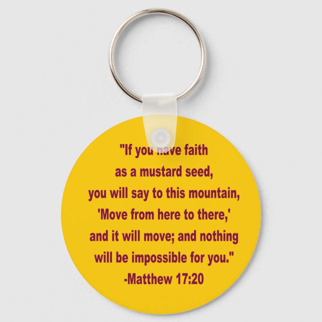 Faith as a Mustard Seed Key Ring (Front)