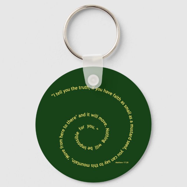 Faith as Small as a Mustard Seed Key Ring (Front)