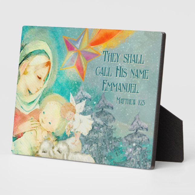 Faith based Christian theme Christmas Plaque (Side)