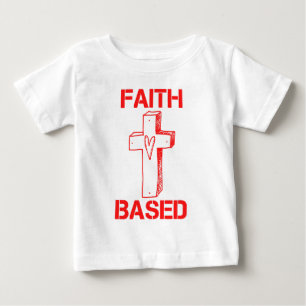 Faith Based Cross And Heart Baby T-Shirt