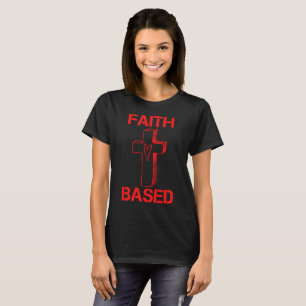 Faith Based Cross And Heart Women's T-Shirt