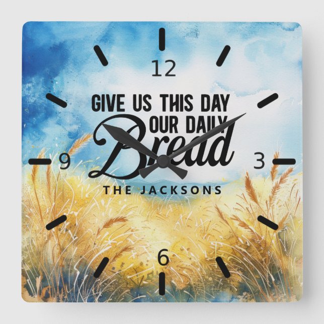 Faith-Based Kitchen Wall Clock (Front)