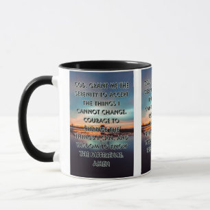 Faith Based Serenity Prayer Pic Two-Tone Mug