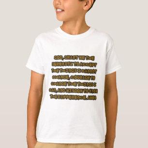Faith Based Serenity Prayer Quote Boy's T-Shirt
