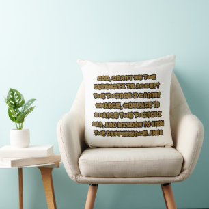 Faith Based Serenity Prayer Quote Cushion