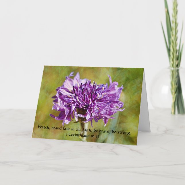 Faith Be Strong Encouragement Card (Front)