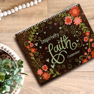 Faith Bible Scripture Pretty Floral Inspirivity Calendar