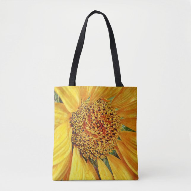 Faith Bible Verse Sunflower Flower Tote Bag (Front)