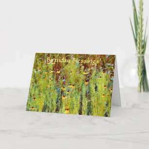 Faith Birthday Blessings Wildflowers Card