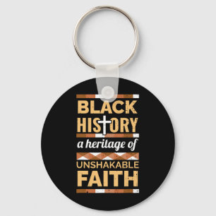 Faith Black History Month Blm Melanin Christian Key Ring