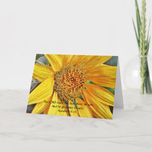 Faith Blessings Sunflower Flower Note Card