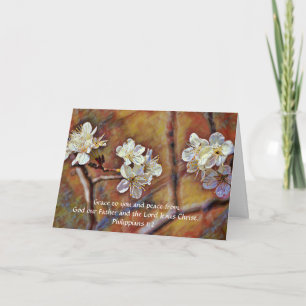 Faith Blossom Flowers Hello Thoughts Card