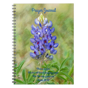 Faith Bluebonnet Flower Art Prayer Journal