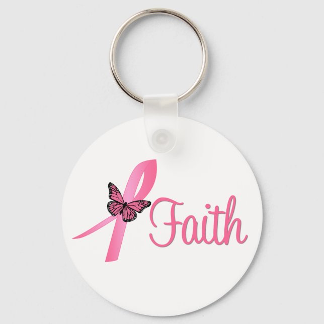 Faith Breast Cancer Awareness Key Ring (Front)