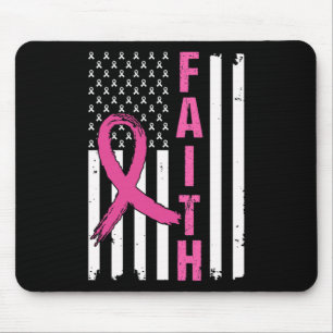 Faith Breast Cancer Awareness Pink Ribbons America Mouse Mat