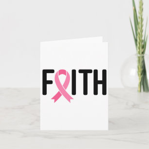 Faith Breast Cancer Pink Ribbon Breast Cancer Wome Card