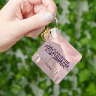 Faith building inspirational motivational keychain