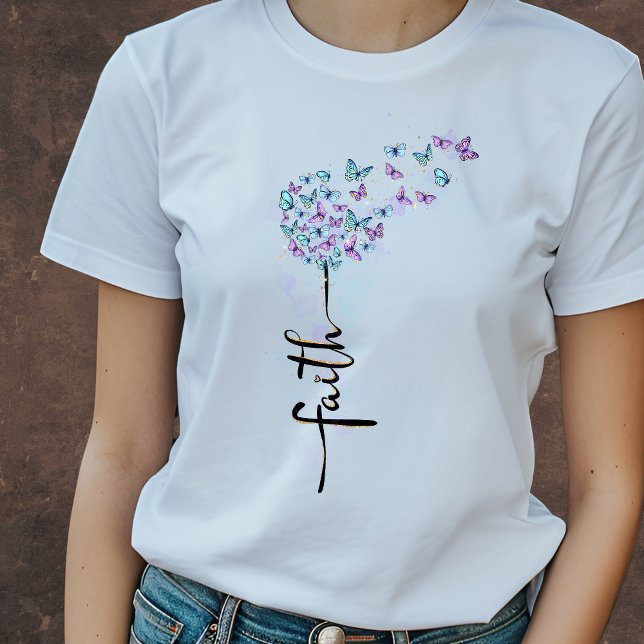Faith Butterfly T-shirt | Christian T-shirt (Creator Uploaded)