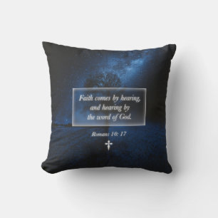 Faith By The Word Of God Christian Bible Verse Cushion