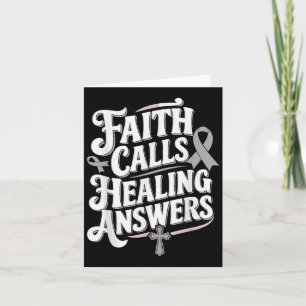 Faith Calls Healing Answers Diabetes Awareness Card