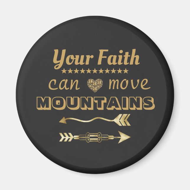 Faith Can Move Mountains Bible Verse Magnet (Front)