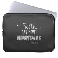 Faith Can Move Mountains Black and White Design 