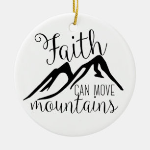 faith can move mountains ceramic tree decoration