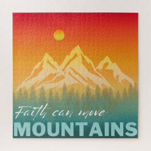 Faith Can Move Mountains Mountain Nature Jigsaw Puzzle
